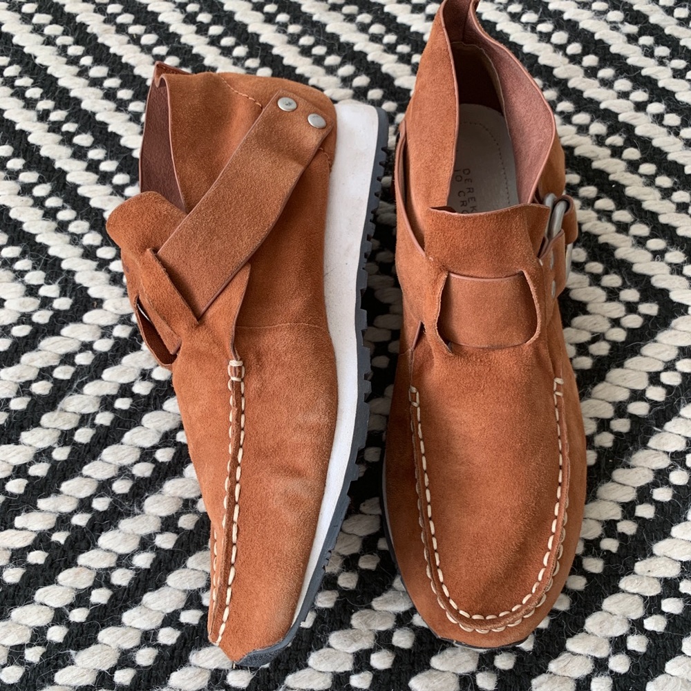 Derek Lam 10 Crosby Suede Brown Slip- Ons